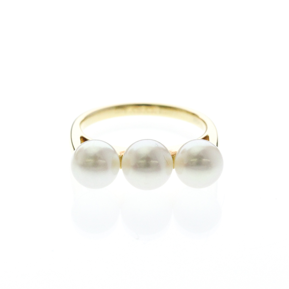Tasaki Balance Era Ring Yellow Gold (18K) Fashion Pearl Band Ring Gold